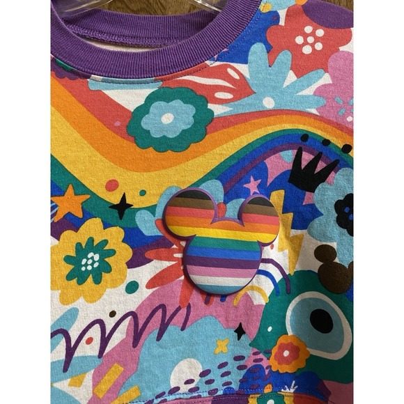 Disney Pride Mickey Mouse Spirit Jersey Size S Small LGBTQIA Disney World Colors - Picture 12 of 16